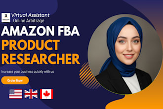 do amazon fba virtual assisant online arbitrage product research for US,UK,ca