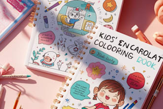 design preschool coloring book and planner