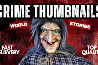 design eye catchy clickable gaming and crime thumbnail  for youtube