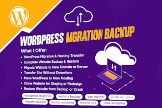 backup, migrate, transfer or restore wordpress website to a new host or domain