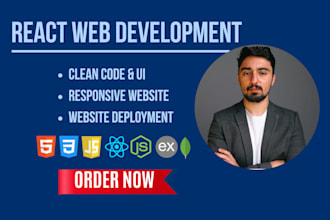 develop responsive reactjs frontend with clean UI