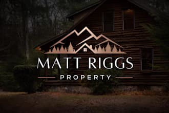 design modern luxury property, realtor and real estate logo