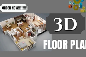 make 3d floor plan,2d floor plan and rendering