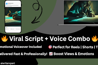 create emotional voiceover scripts for reels, shorts and tiktok