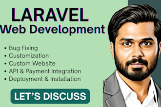 fix bugs, develop and upgrade laravel