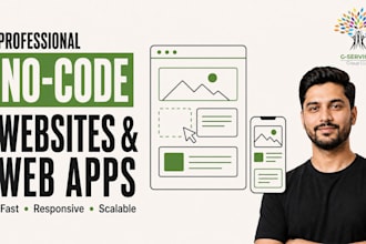 build a professional nocode website  web app development