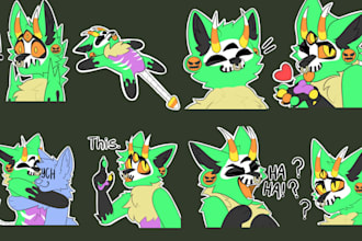 draw furry telegram sticker telegram sticker fursona sticker pack furry sticker