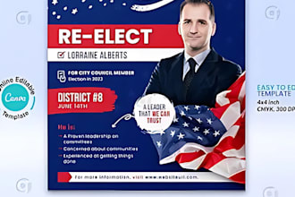 design political campaign flyer poster election campaign banner or sign