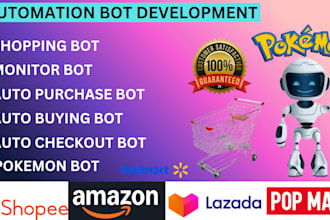 develop auto purchase bot auto buying bot pokemon bot target bot monitor bot