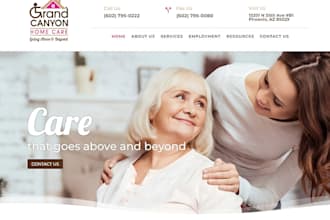 home care website health care website personal care website