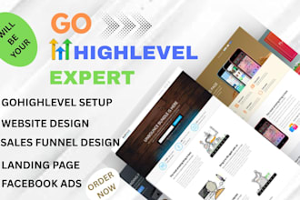 be your gohighlevel expert, ghl website, ghl sales funnel ghl landing page