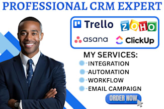 do asana workflow click up monday crm zapier automation trello zoho integration