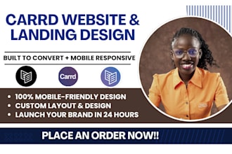 design carrd website redesign carrd landing page carrd co