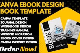 design canva ebook templates, mockups, and creative workbook designs