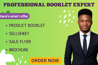 do professional product booklet sellsheet saleflyer with canva coreldraw