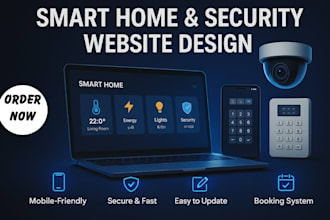 design smart home automation website cctv, security system website