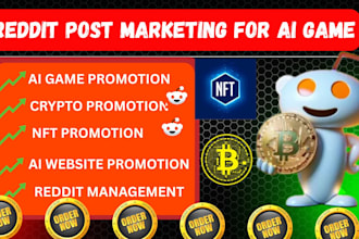 do reddit post for ai website,iptv app game, ecommerce,saas, product management