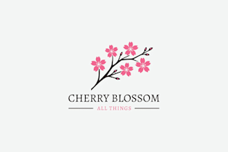 do nice floral, garden, female, pink, flower shop logo and any graphics design