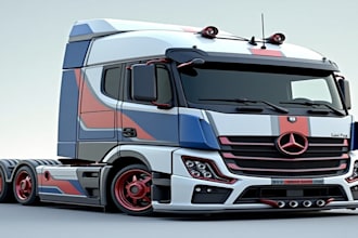 design 3d truck modeling and interior