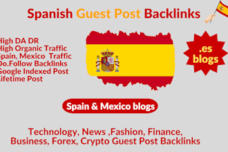 publish spanish guest posts on spain blogs with es backlinks
