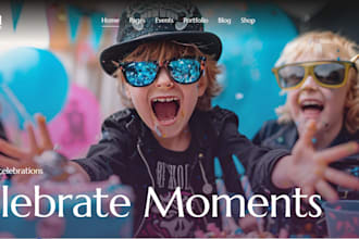 design party equipment rental ecommerce website party rental