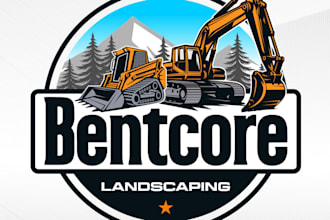 create construction, real estate, and excavation logo