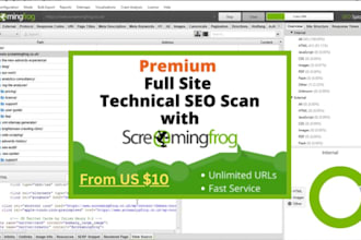 create a technical SEO report with screaming frog