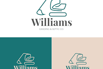 do real estate, construction, excavation, crane, bulldozer logo