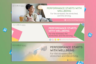 do creative linkedin cover  photo header or banner design