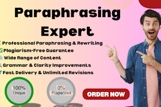 provide unique paraphrasing service