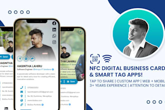 build custom nfc digital business card, smart tag web app