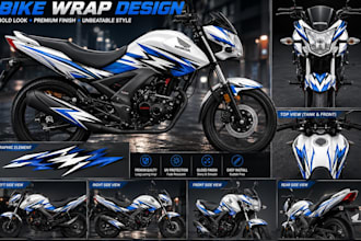 make professional bike wrap designs according to your dreams
