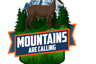 design a rustic mountain farm logo with a natural and organic feel