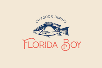 design fun fresh tropical restaurant logo