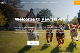 build pet boarding website dog daycare kennel animal care dog sitting website