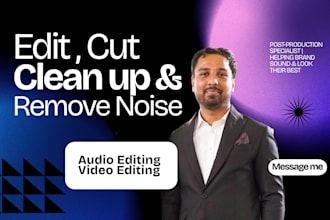 cut edit optimize remove noise from audio and video