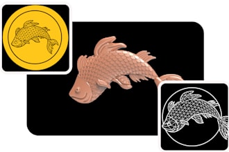 sculpt base relief coin design for printable coin model