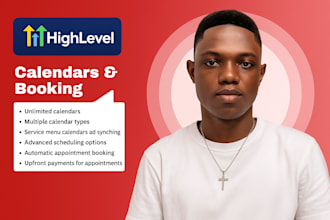 set up a ghl automated booking, calendar system in gohighlevel automation ghl