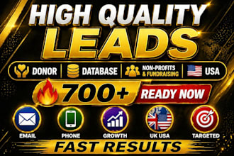 provide USA donor and gaming audience lists for marketing and outreach