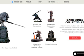 build a dark souls collectibles or merch website to sell your game items online