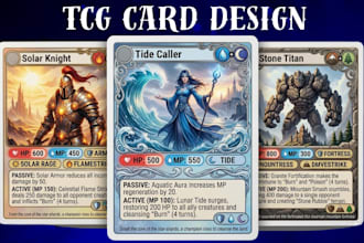 design trading card game template tcg card frame card back sports card tuck box