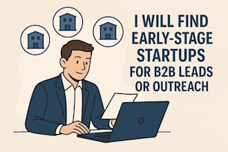 find early stage startups for b2b leads or outreach
