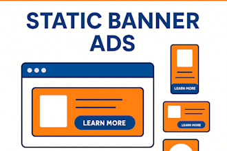 design professional static banner ads for websites and ad campaigns