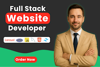 do full stack website development as PHP laravel developer
