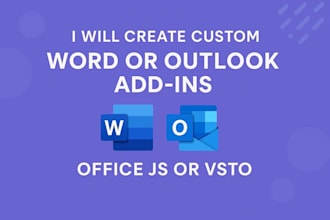 create custom word or outlook add ins using office js or vsto