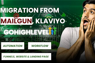 migrate activecampaign, mailgun, to klaviyo automation campaign