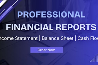 prepare income statement balance sheet and cash flow