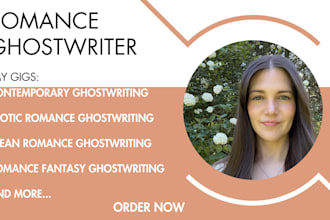 skillfully ghostwrite romance story, novel, novel editing, rewriting