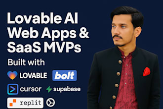 develop vibe code lovable ai web apps, saas mvp, replit, supabase, cursor, bolt