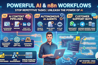 build n8n automations and whatsapp bots for your business